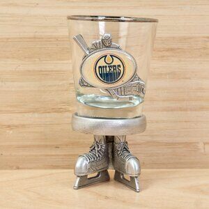 NHL Edmonton Oilers Pewter Footed Shot Glass Encore Team Reflections
